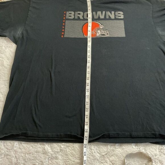 NFL Cleveland Browns T Shirt Men's 2X Black Big Front Graphic‎ 100% Cotton - Picture 6 of 9